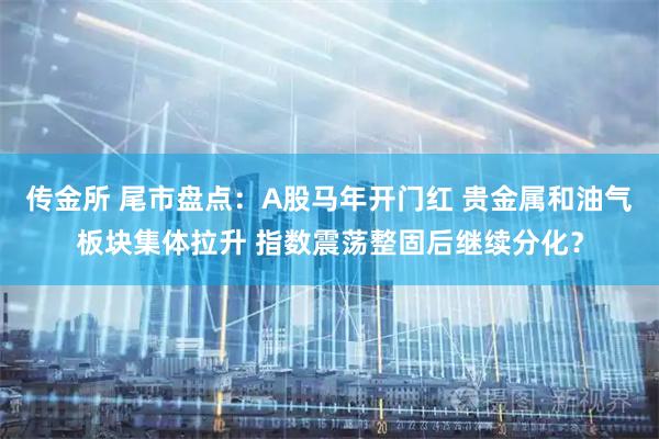 传金所 尾市盘点：A股马年开门红 贵金属和油气板块集体拉升 指数震荡整固后继续分化？
